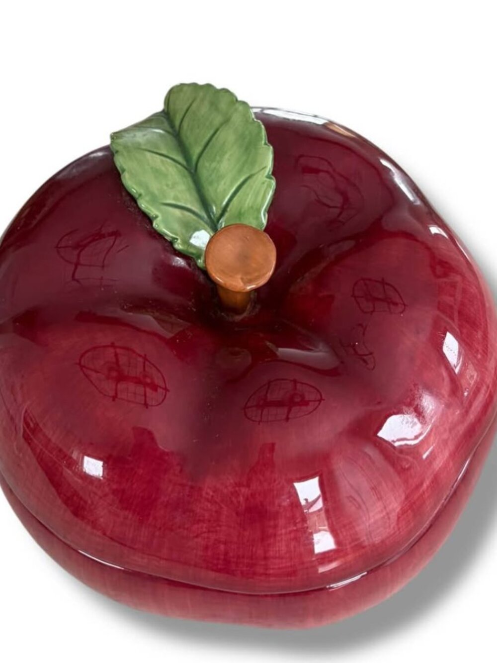 Vintage 1990s Apple Cookie Jar - Picture 4 of 7